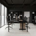 Стол офисный Kobor P/2-140/120 black/wood