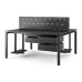 Стол офисный Kobor P/2-120/140 black/wood