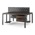 Стол офисный Kobor P/2-80/160 black/charlston