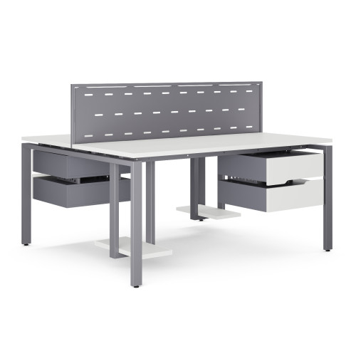 Стол офисный Kobor P/2-120/160 graphite/premium