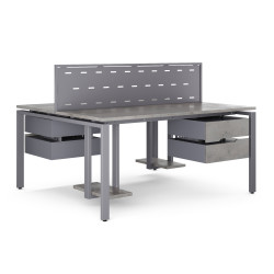 Стол офисный Kobor P/2-100/120 graphite/chicago Стол офисный Kobor P/2-100/120 graphite/chicago