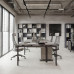 Стол офисный Kobor P/2-140/160 graphite/chicago