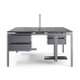 Стол офисный Kobor P/2-140/120 graphite/wood Стол офисный Kobor P/2-140/120 graphite/wood