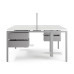 Стол офисный Kobor P/2-120/140 aluminum/premium Стол офисный Kobor P/2-120/140 aluminum/premium