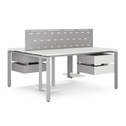 Стол офисный Kobor P/2-80/160 aluminum/premium