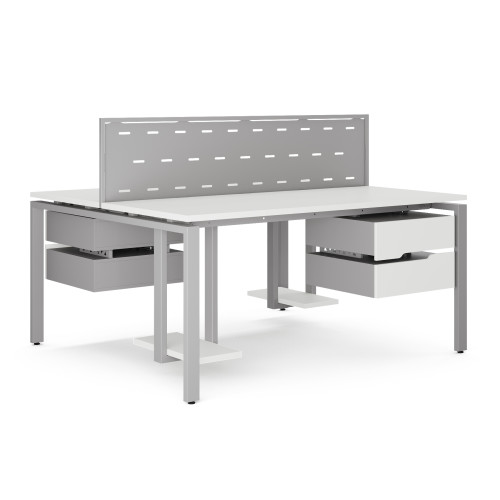 Стол офисный Kobor P/2-180/160 aluminum/premium Стол офисный Kobor P/2-180/160 aluminum/premium