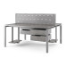 Стол офисный Kobor P/2-140/140 aluminum/chicago Стол офисный Kobor P/2-140/140 aluminum/chicago