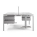 Стол офисный Kobor P/2-80/160 aluminum/chicago