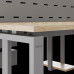 Стол офисный Kobor P/2-80/140 aluminum/natural Стол офисный Kobor P/2-80/140 aluminum/natural