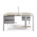 Стол офисный Kobor P/2-160/160 aluminum/natural Стол офисный Kobor P/2-160/160 aluminum/natural