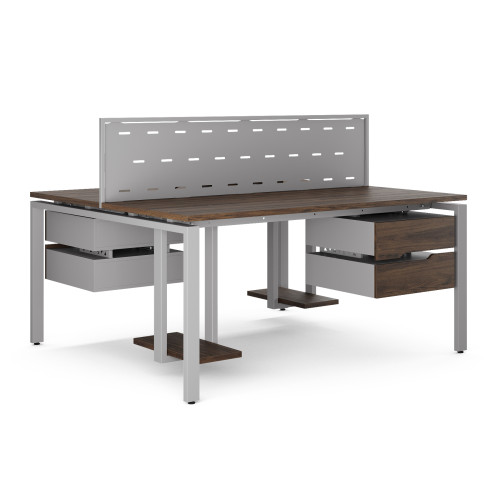 Стол офисный Kobor P/2-80/140 aluminum/charlston Стол офисный Kobor P/2-80/140 aluminum/charlston
