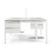 Стол офисный Kobor P/2-140/160 white/chicago Стол офисный Kobor P/2-140/160 white/chicago