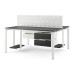Стол офисный Kobor P/2-80/120 white/wood