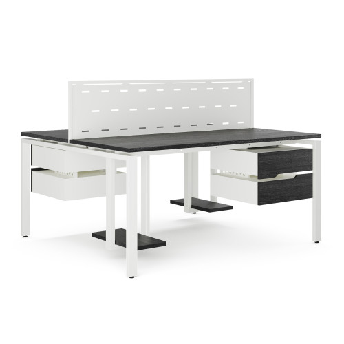 Стол офисный Kobor P/2-120/120 white/wood