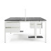 Стол офисный Kobor P/2-120/160 white/wood