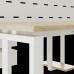 Стол офисный Kobor P/2-160/140 white/natural