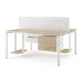 Стол офисный Kobor P/2-160/140 white/natural
