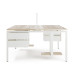 Стол офисный Kobor P/2-140/160 white/natural