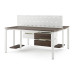 Стол офисный Kobor P/2-140/120 white/charlston