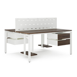 Стол офисный Kobor P/2-80/140 white/charlston