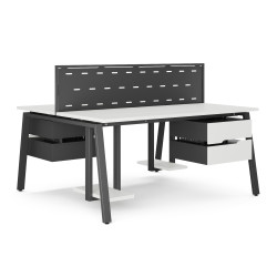 Стол офисный Kobor A/2-120/140 black/premium