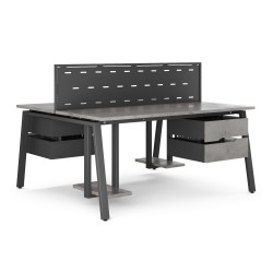 Стол офисный Kobor A/2-100/120 black/chicago