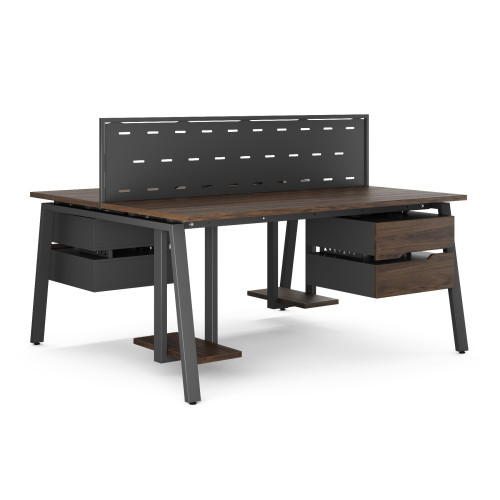Стол офисный Kobor A/2-180/120 black/charlston