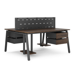 Стол офисный Kobor A/2-120/140 black/charlston