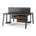 Стол офисный Kobor A/2-160/140 black/charlston