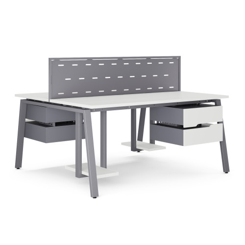Стол офисный Kobor A/2-160/160 graphite/premium Стол офисный Kobor A/2-160/160 graphite/premium