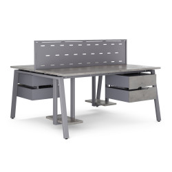 Стол офисный Kobor A/2-100/140 graphite/chicago