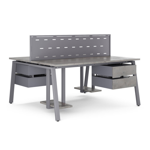 Стол офисный Kobor A/2-100/140 graphite/chicago Стол офисный Kobor A/2-100/140 graphite/chicago