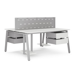 Стол офисный Kobor A/2-100/120 aluminum/premium