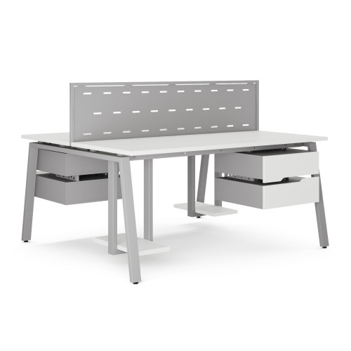 Стол офисный Kobor A/2-100/120 aluminum/premium