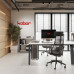 Стол офисный Kobor A/2-120/140 aluminum/premium
