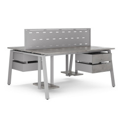 Стол офисный Kobor A/2-100/120 aluminum/chicago