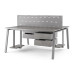 Стол офисный Kobor A/2-100/120 aluminum/chicago