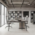 Стол офисный Kobor A/2-180/160 aluminum/chicago Стол офисный Kobor A/2-180/160 aluminum/chicago