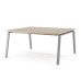Стол офисный Kobor A/2-100/140 aluminum/natural