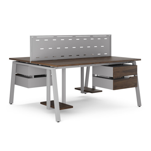 Стол офисный Kobor A/2-80/160 aluminum/charlston Стол офисный Kobor A/2-80/160 aluminum/charlston