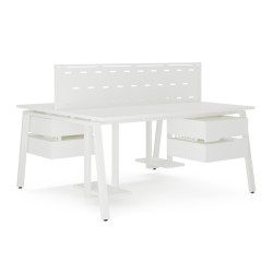 Стол офисный Kobor A/2-180/140 white/premium Стол офисный Kobor A/2-180/140 white/premium