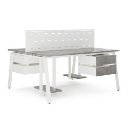 Стол офисный Kobor A/2-100/120 white/chicago