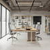 Стол офисный Kobor A/2-100/140 white/natural Стол офисный Kobor A/2-100/140 white/natural
