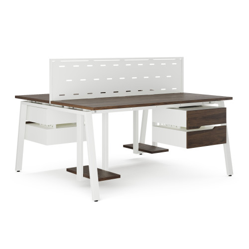 Стол офисный Kobor A/2-100/140 white/charlston Стол офисный Kobor A/2-100/140 white/charlston