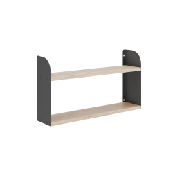 Полка Kobor S1-100/20 black/natural