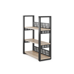 Стеллаж открытый Kobor SО3-80/36 black/natural