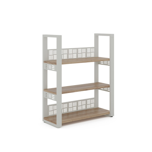 Стеллаж открытый Kobor SО3-140/36 white/natural Стеллаж открытый Kobor SО3-140/36 white/natural