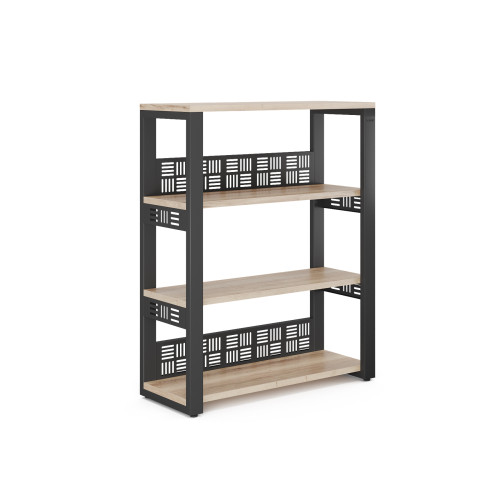 Стеллаж открытый Kobor ST3-100/36 black/natural Стеллаж открытый Kobor ST3-100/36 black/natural