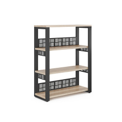 Стеллаж открытый Kobor ST3-120/36 black/natural