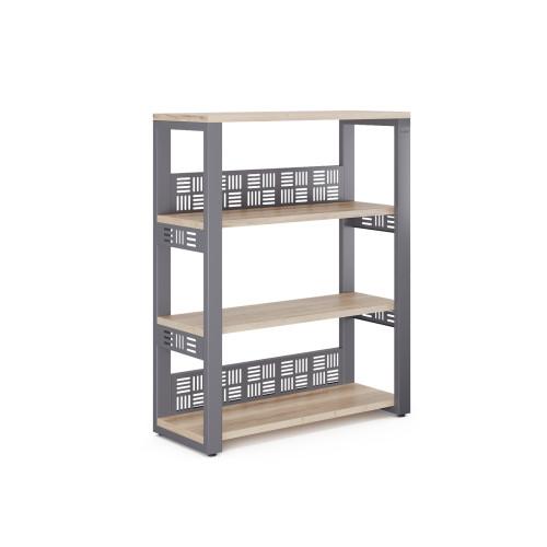 Стеллаж открытый Kobor ST3-80/36 graphite/natural Стеллаж открытый Kobor ST3-80/36 graphite/natural